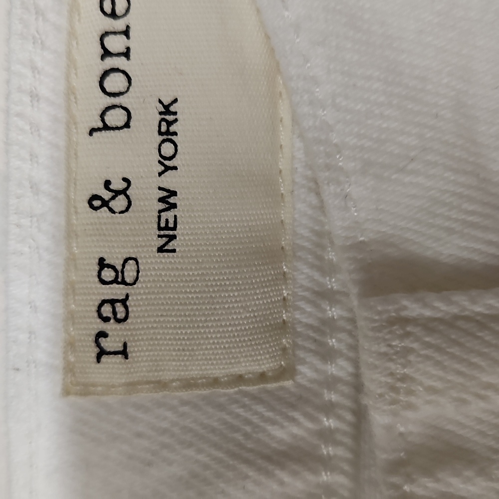 rag & bone Women's White Straight Leg Jeans - Picture 2 of 11